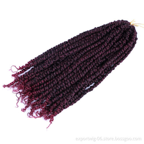 wholesale  pre twisted passion twist braiding hair crochet braid hair synthetic crochet hair extension